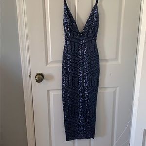 NWT Nookie navy sequin dress